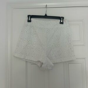 Hill House White Broderie Shorts